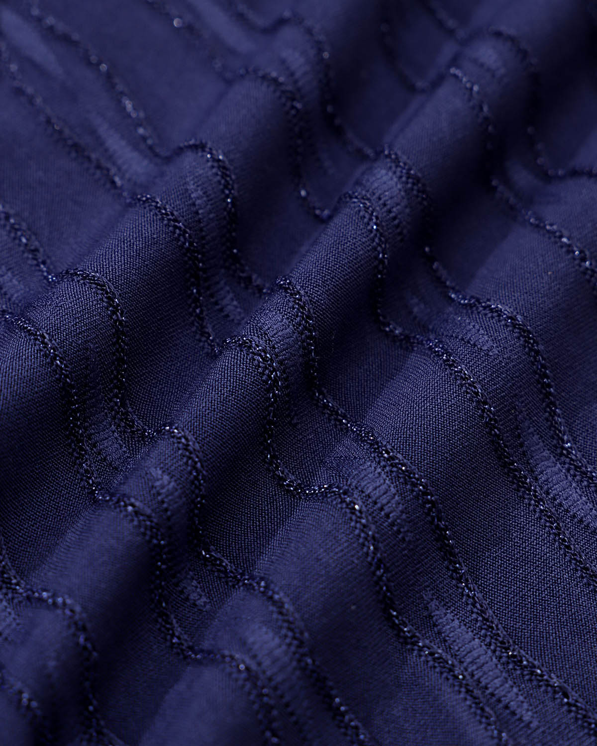 Blue Textured Tie Front One-Piece Swimsuit