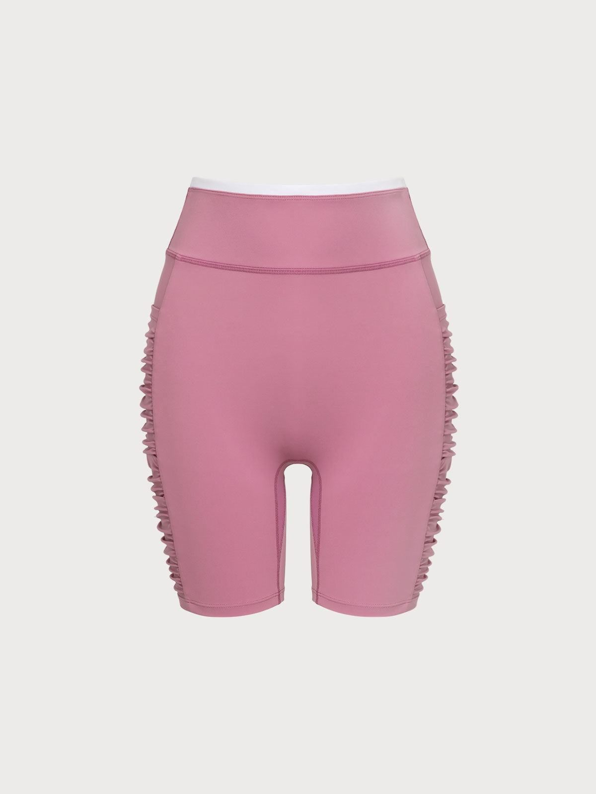 Pink Ruched Fitness Shorts 6