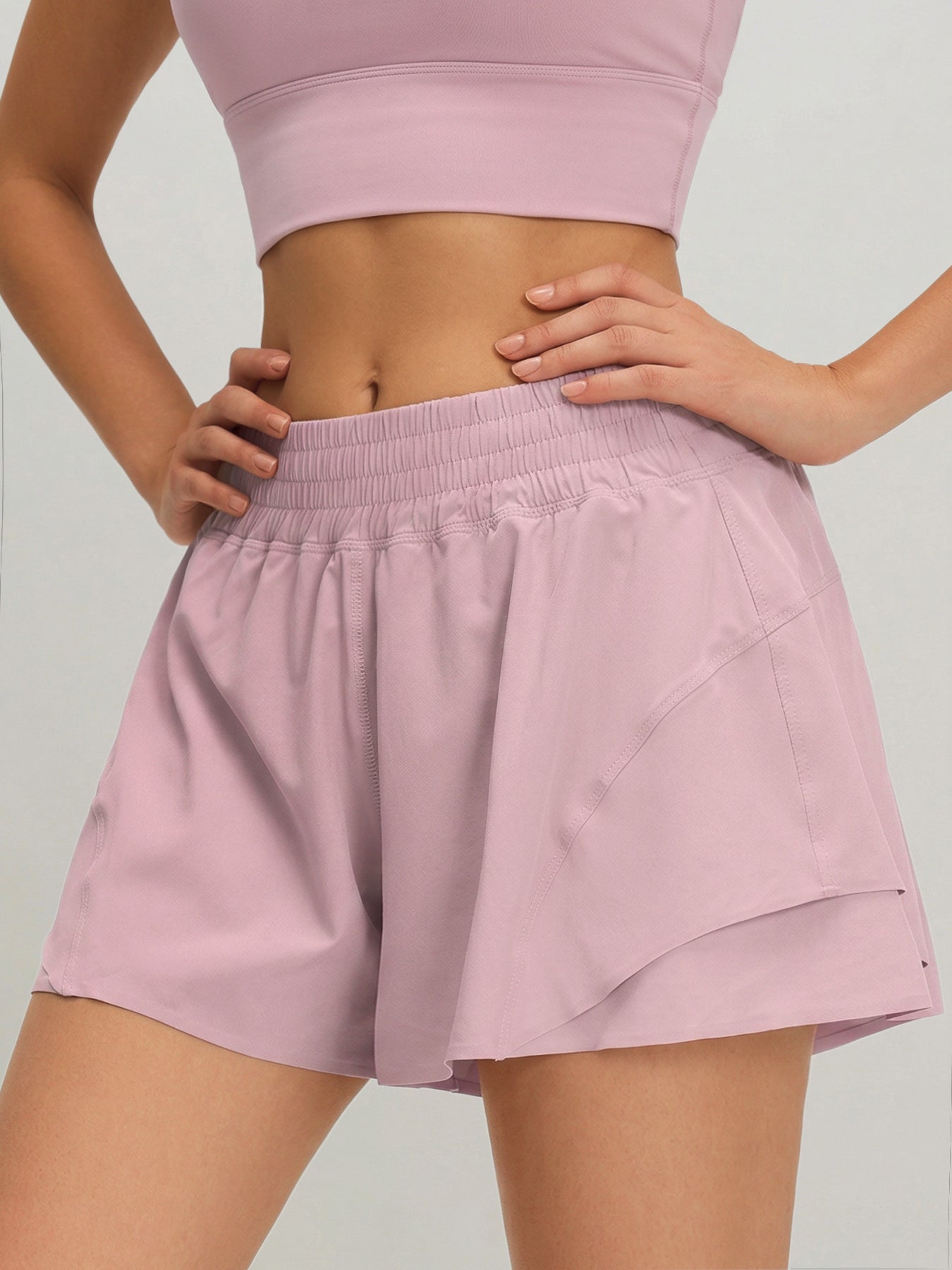 Pink Sports Breathable Shorts