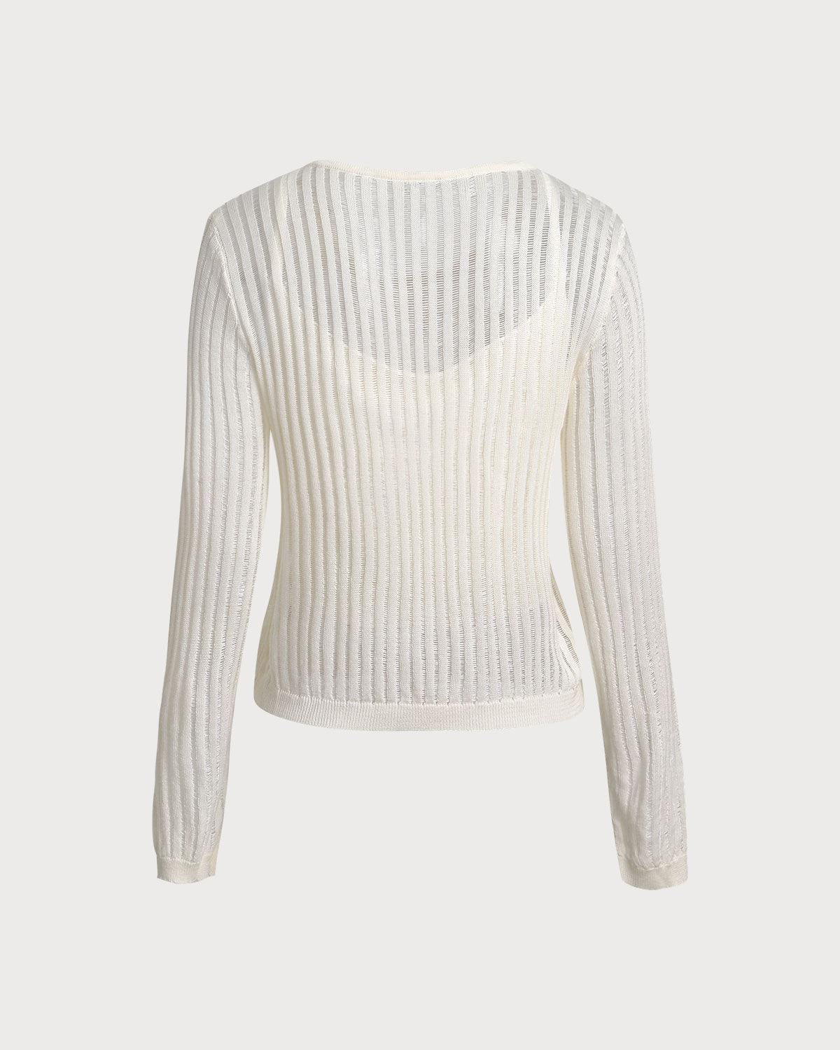 Beige Textured Pullover Two-Piece Set