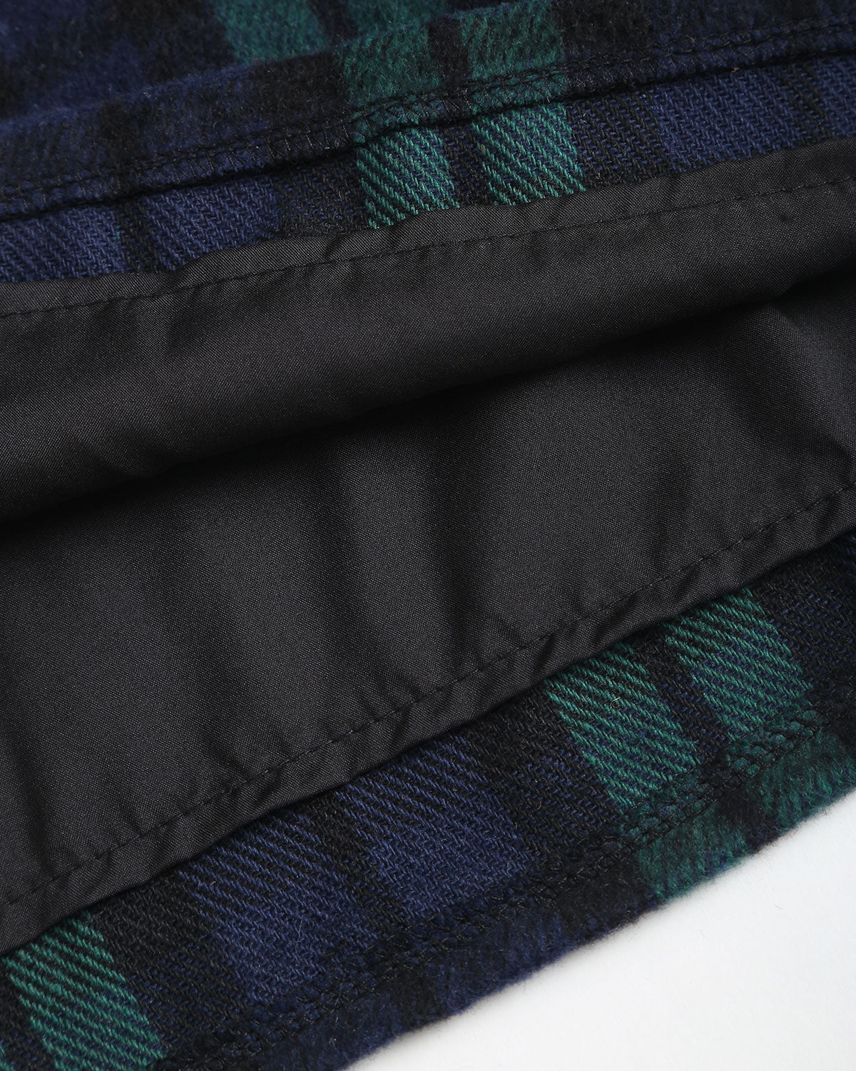 Green Plaid Straight Mini Skirt