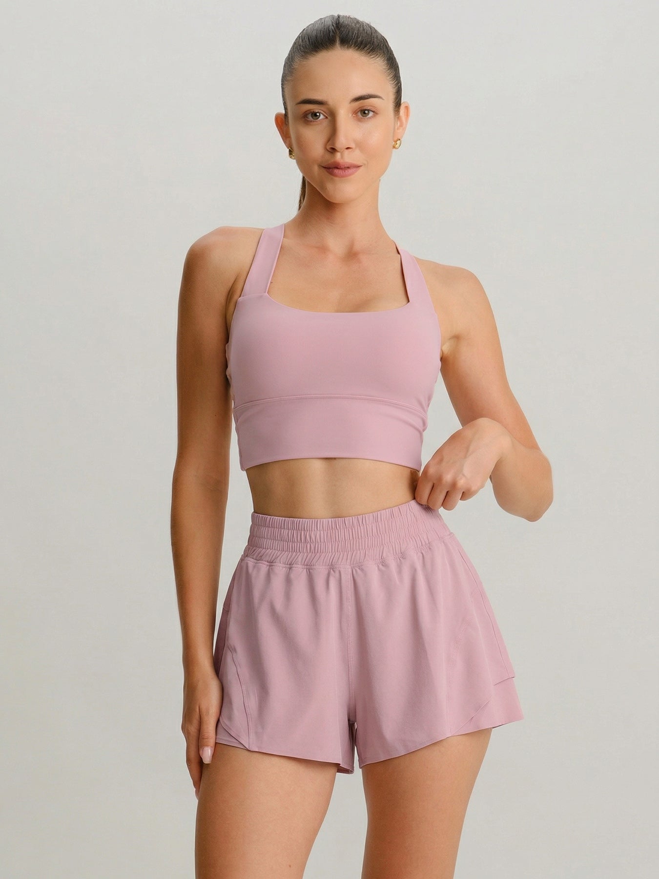 Pink Sports Breathable Shorts