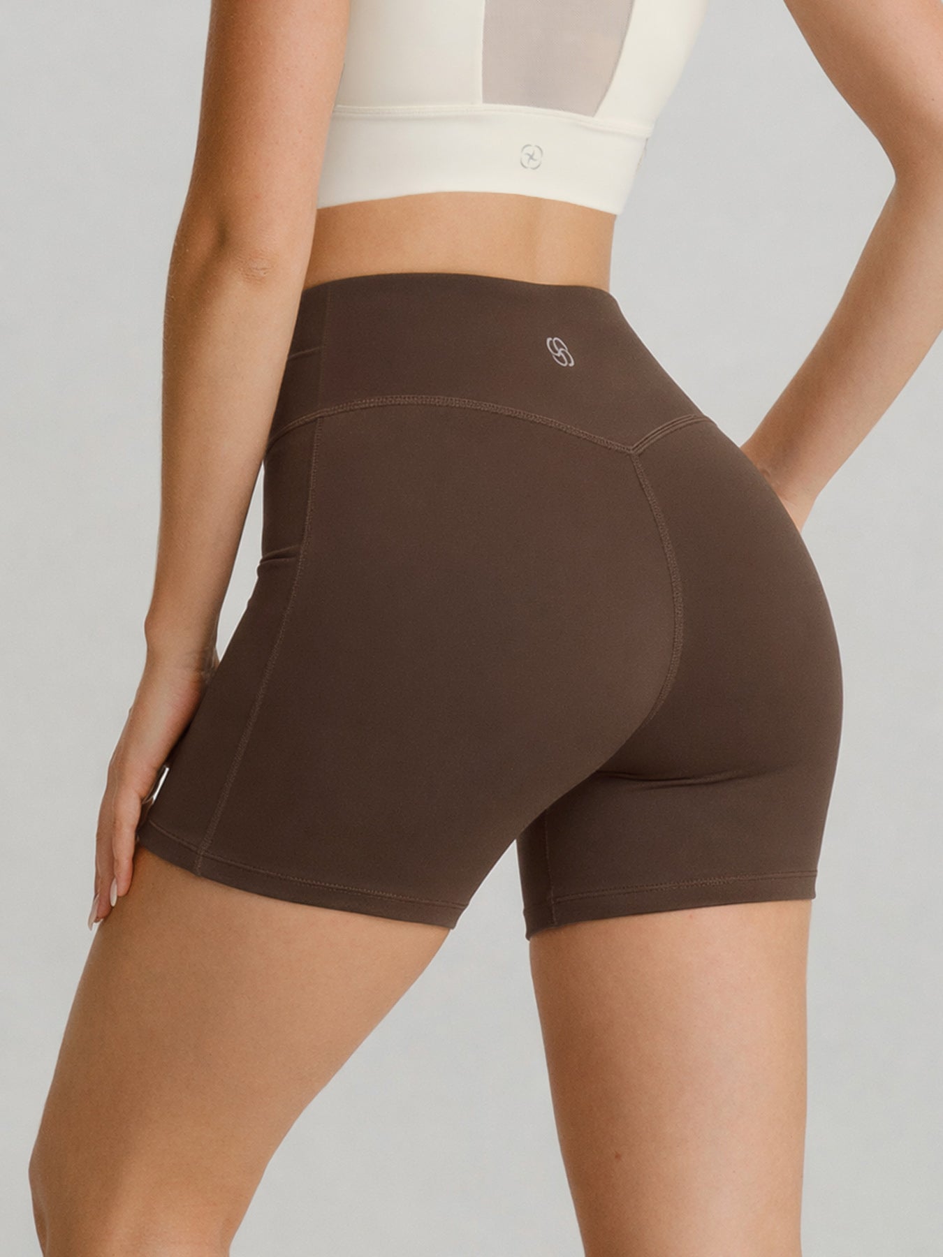 Coffee High Waisted Shorts 3