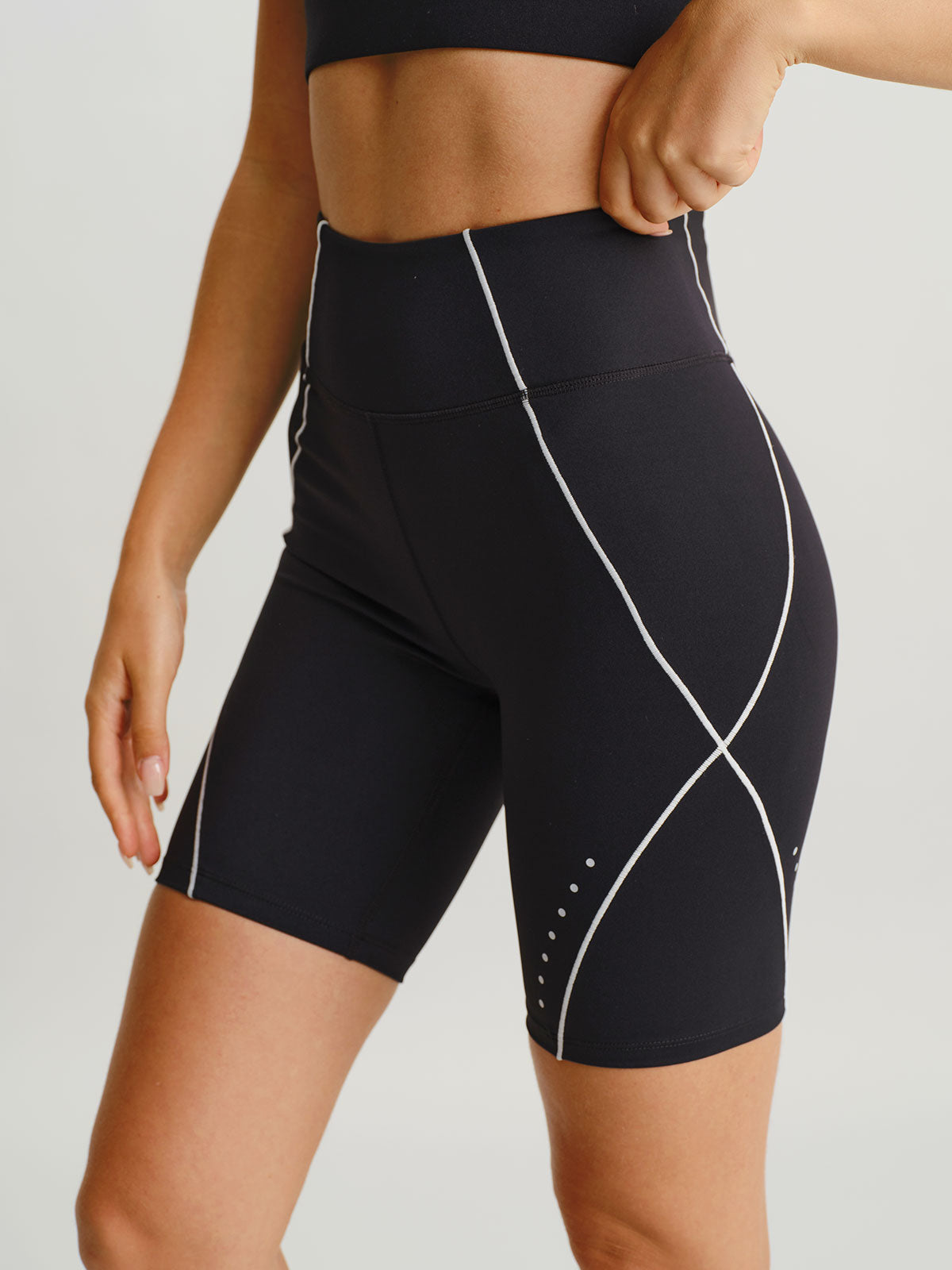 Black Line Workout Shorts
