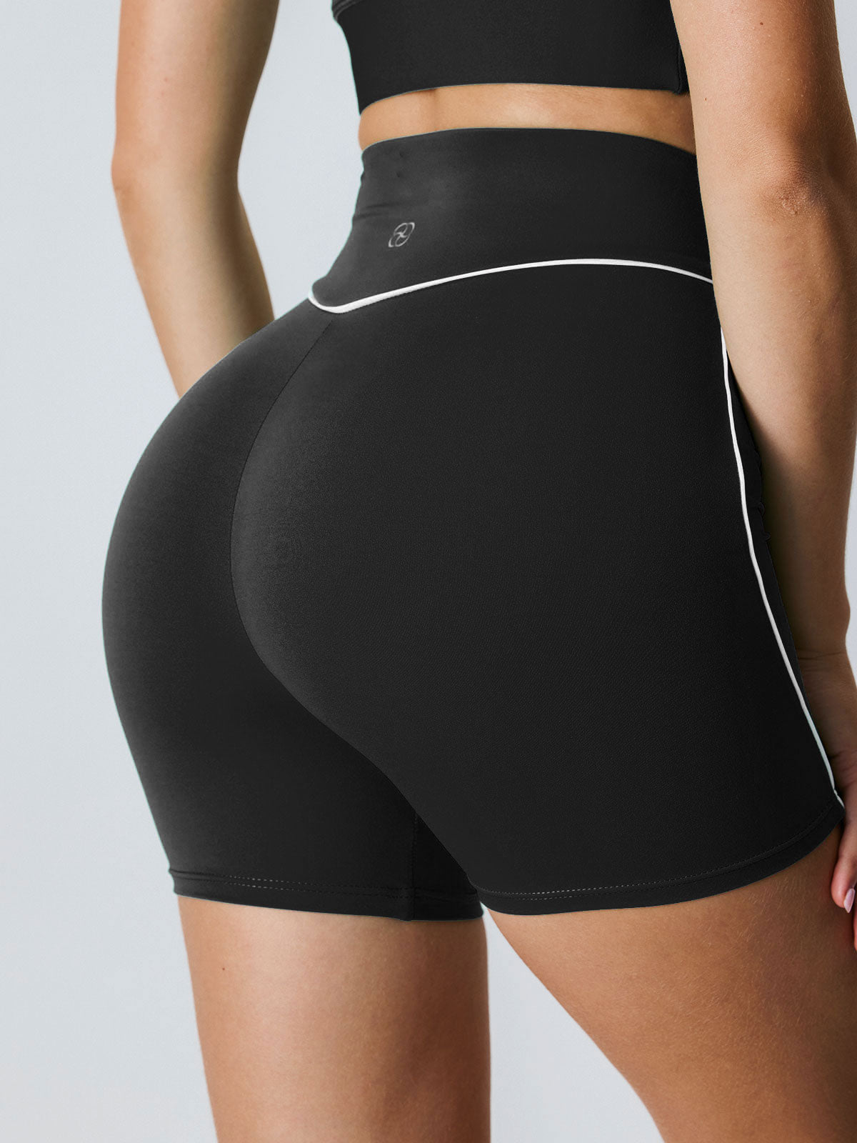 Black Natural Waisted Lycra® Short