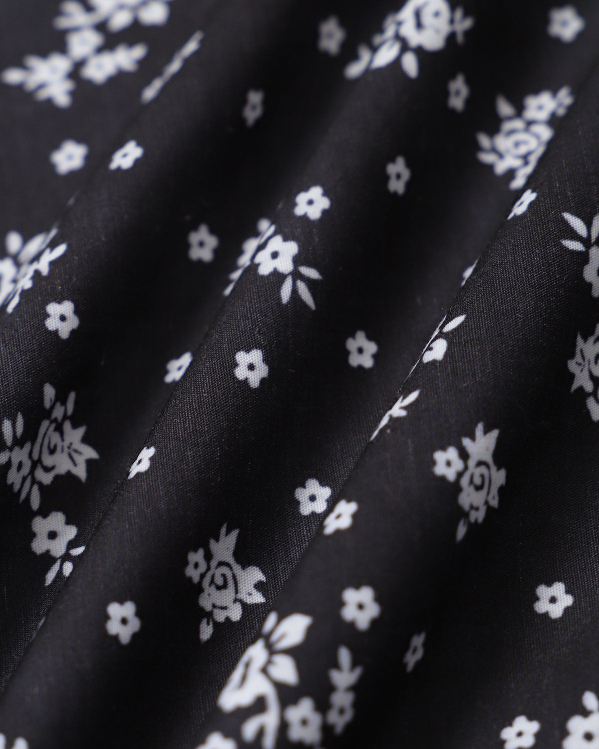 Black Floral Scoop Neck Blouse